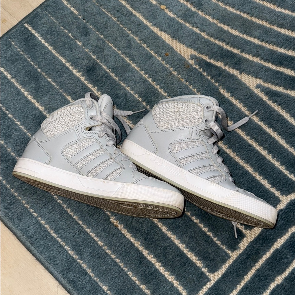 Adidas Light Gray High-Top Sneakers - Picture 5 of 6
